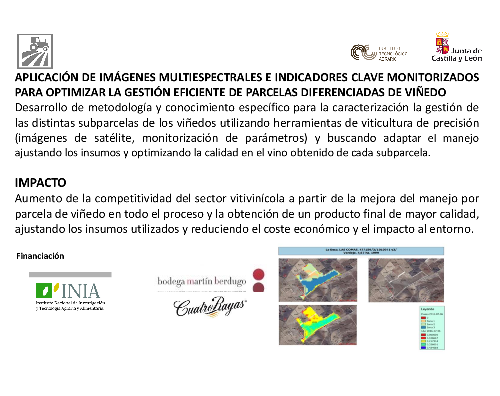 Aplicación de imágenes multiespectrales e indicadores clave monitorizados para optimizar la gestión eficiente de parcelas diferenciadas de viñedo